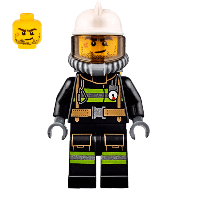 Фігурка Lego Fire 973pb1302 Reflective Stripes with Utility Belt City cty0628 Б/У - Retromagaz