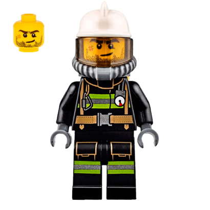 Фигурка Lego 973pb1302 Reflective Stripes with Utility Belt City Fire cty0628 Б/У - Retromagaz