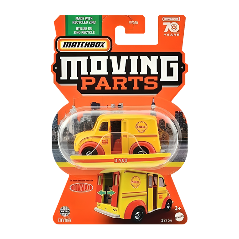 Тематическая Машинка Matchbox Divco Shell Moving Parts 1:64 FWD28/HLG07 Yellow - Retromagaz