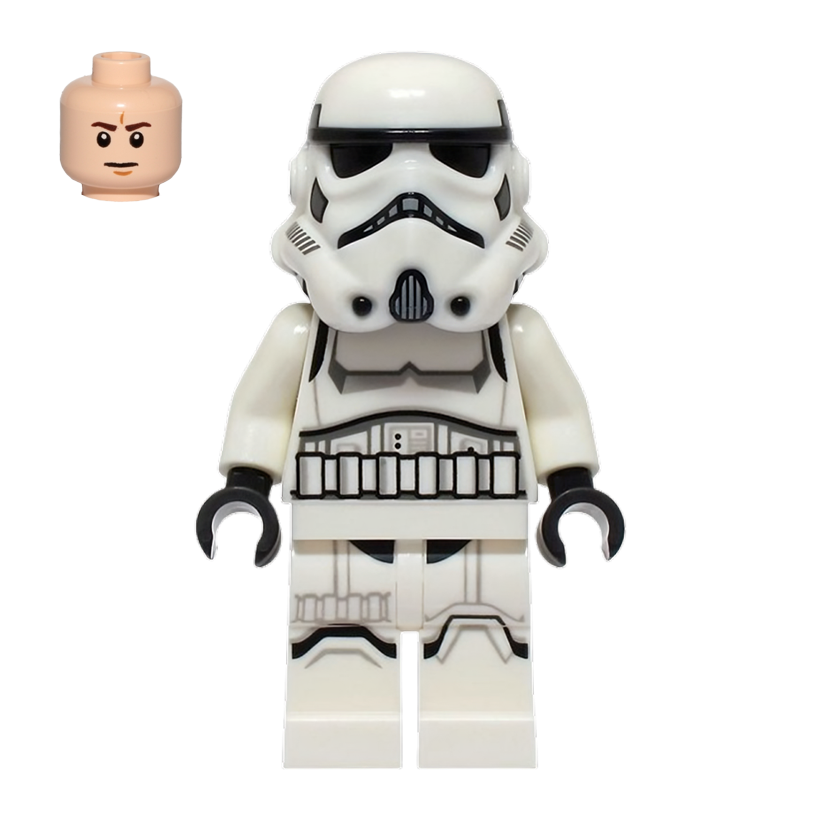 Фігурка Lego Імперія Stormtrooper Male Light Nougat Head Star Wars sw1327 75387 Новий - Retromagaz