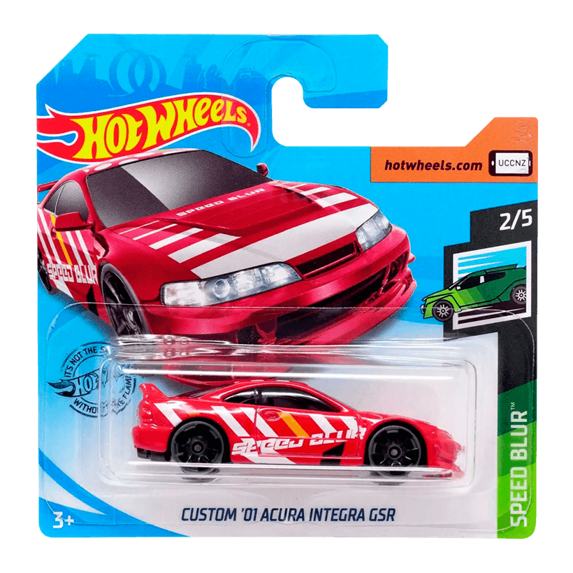 Машинка Базова Hot Wheels Custom '01 Acura Integra GSR Speed Blur 1:64 GHF43 Red - Retromagaz
