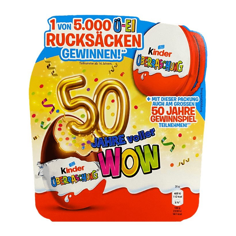 Шоколадне Яйце 4шт Kinder 50 Років 80g - Retromagaz