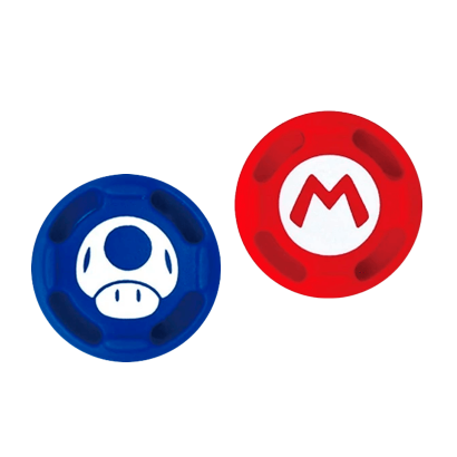 Накладки на Стіки RMC Mario Nintendo Switch Red Blue 2шт - Retromagaz