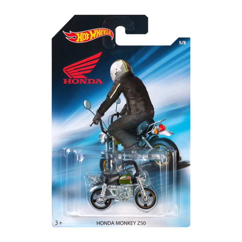 Тематическая Машинка Hot Wheels Honda Monkey Z50 Honda 70th Anniversary 1:64 FKD27 Green - Retromagaz