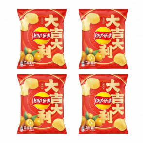 Набір Чипси 4шт Lay's Азійські Citrus Kumquat зі Смаком Цитрусу Кумкват 60g - Retromagaz
