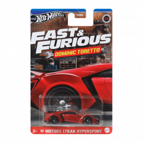 Тематична Машинка Hot Wheels Lykan Hypersport W Motors Dominic Toretto Fast & Furious 1:64 HNR88/HRW48 Red - Retromagaz