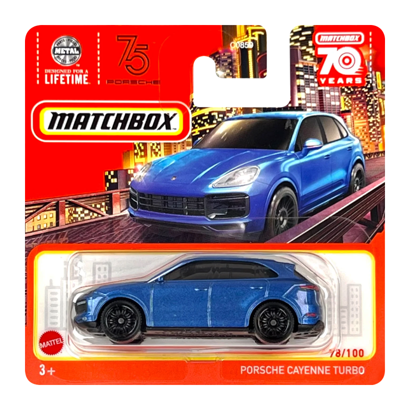 Машинка Велике Місто Matchbox Porsche Porsche Cayenne Turbo Metro 1:64 HLD01 Blue - Retromagaz