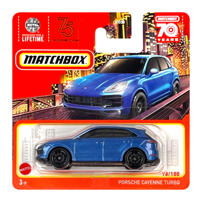 Машинка Большой Город Matchbox Porsche Cayenne Turbo Metro 1:64 HLD01 Blue - Retromagaz