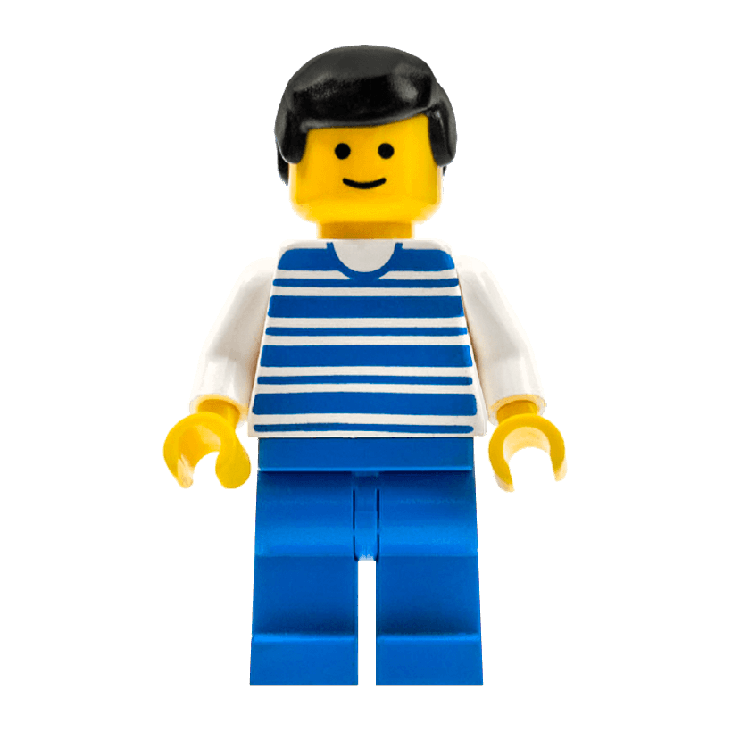 Фігурка Lego People 973px61 Horizontal Lines Blue City hor004 Б/У - Retromagaz