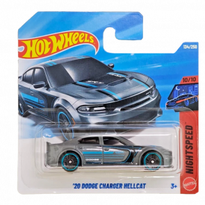 Машинка Базовая Hot Wheels '20 Dodge Charger Hellcat Nightspeed 1:64 JJJ87 Grey - Retromagaz