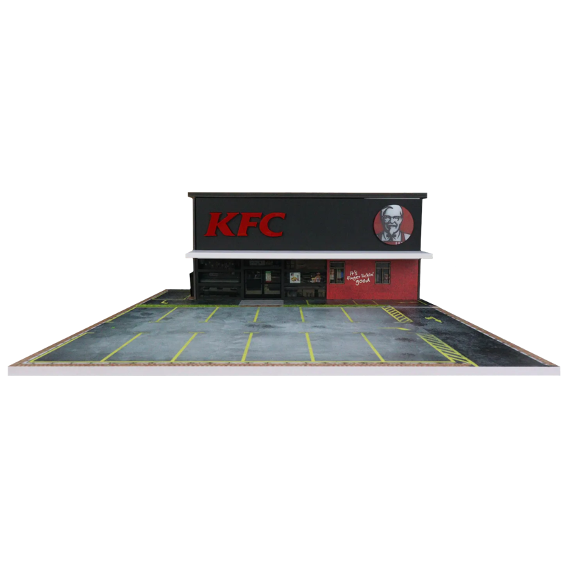 Діорама G-Fans Ресторан KFC з Підсвіткою 1:64 Black - Retromagaz