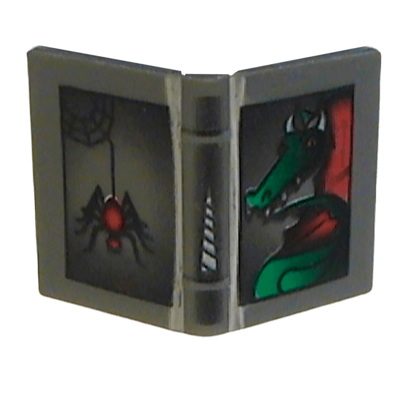 Книга Lego 2 x 3 Dragon and Spider Pattern 33009px4 Dark Grey Б/У - Retromagaz