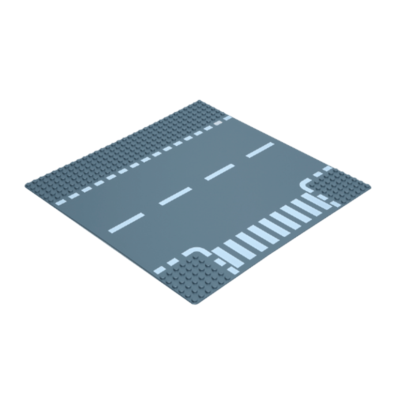 Пластина Lego Базова Дорога 32 x 32 6-Stud T Intersection 44341px2 4277472 Dark Bluish Grey Б/У Нормальний - Retromagaz