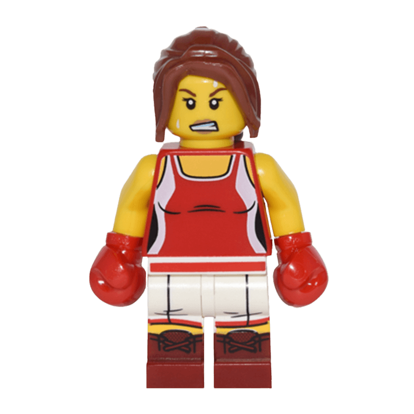 Фігурка Lego Series 16 Kickboxer Girl Collectible Minifigures col16-8 col251 Б/У - Retromagaz
