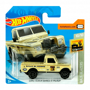 Машинка Базовая Hot Wheels Land Rover Series III Pickup Baja Blazers 1:64 GHG13 Tan