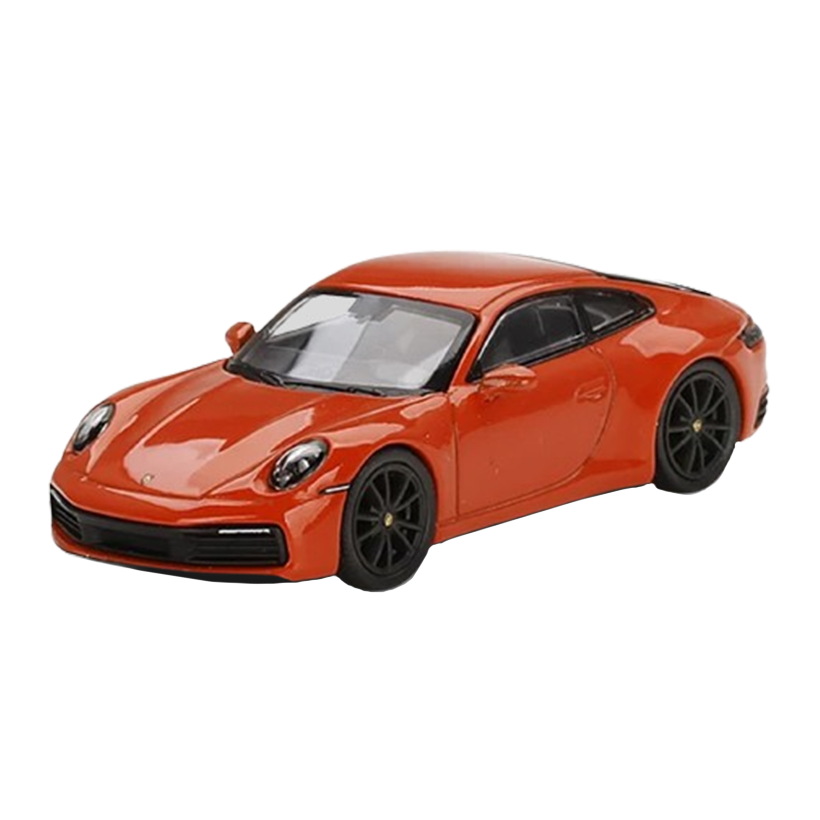 Машинка Premium MINI GT Porsche Porsche 911 (992) Carrera 4S 1:64 Orange - Retromagaz