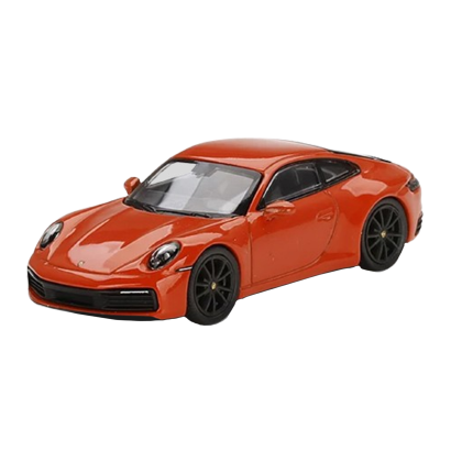 Машинка Premium MINI GT Porsche 911 (992) Carrera 4S 1:64 Orange - Retromagaz