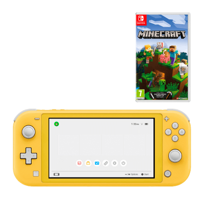Набір Консоль Nintendo Switch Lite 32GB Yellow Новий  + Гра Minecraft Російська Озвучка - Retromagaz