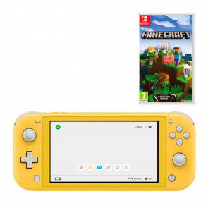 Набір Консоль Nintendo Switch Lite 32GB Yellow Новий  + Гра Minecraft Російська Озвучка - Retromagaz