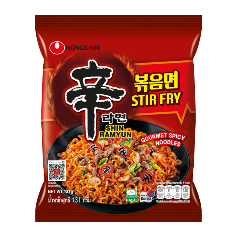 Локшина Nongshim Shin Рамьон Покиммьон Stir Fry Гостра 131g - Retromagaz