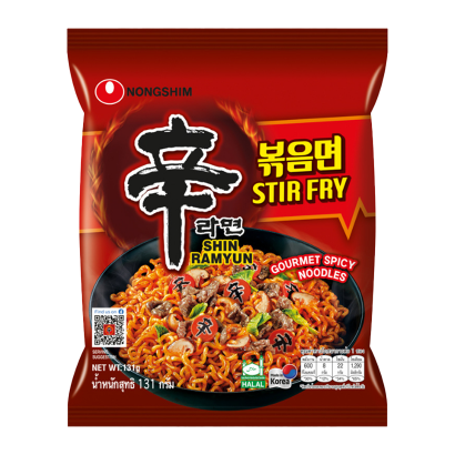 Лапша Nongshim Shin Ramyun Strit Fry Spicy Острая 131g - Retromagaz