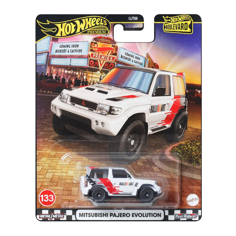 Машинка Premium Hot Wheels Mitsubishi Mitsubishi Pajero Evolution Boulevard 1:64 JBL26 White - Retromagaz