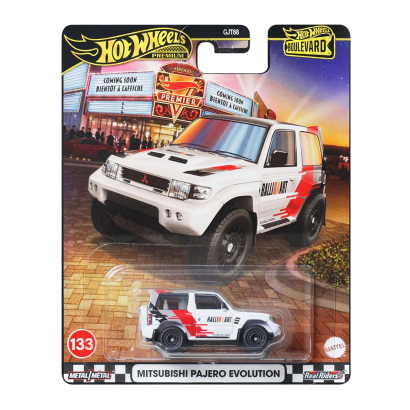 Машинка Premium Hot Wheels Mitsubishi Pajero Evolution Boulevard 1:64 JBL26 White - Retromagaz