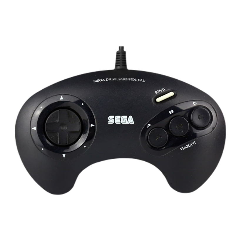 Геймпад Дротовий Sega Mega Drive 1650 Europe Black 2m Б/У - Retromagaz