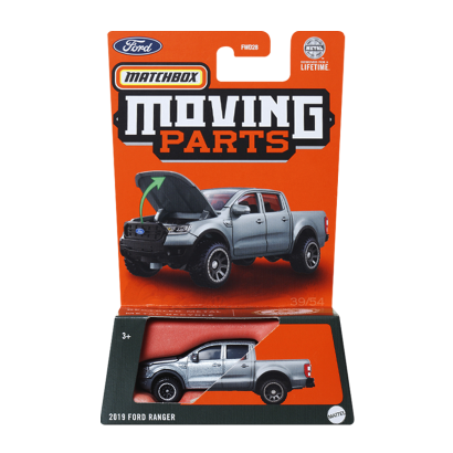 Тематическая Машинка Matchbox 2019 Ford Ranger Moving Parts 1:64 FWD28/HVN13 Silver - Retromagaz