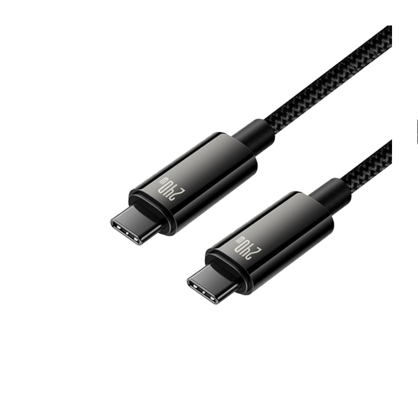Кабель Baseus Tungsten Gold Fast Charging 240W USB Type-C - USB Type-C Black 1m - Retromagaz