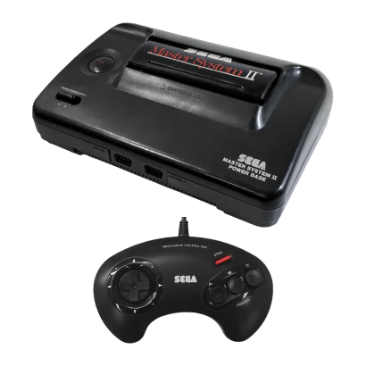 Набір Консоль Sega Master System 2 Europe Black Б/У + Геймпад Дротовий Sega Mega Drive Europe Black 2m Б/У - Retromagaz