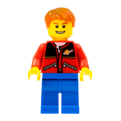 Фігурка Lego 973pb0298 Red Jacket with Zipper Pockets and Classic Space Logo City People twn097 Б/У - Retromagaz