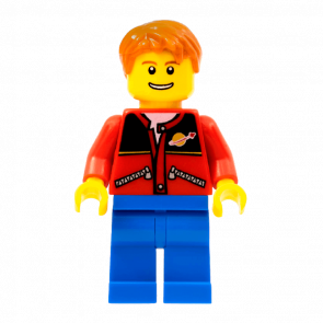 Фігурка Lego 973pb0298 Red Jacket with Zipper Pockets and Classic Space Logo City People twn097 Б/У