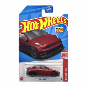 Машинка Базова Hot Wheels Tesla Model Y Red Edition 1:64 HKL53 Dark Red
