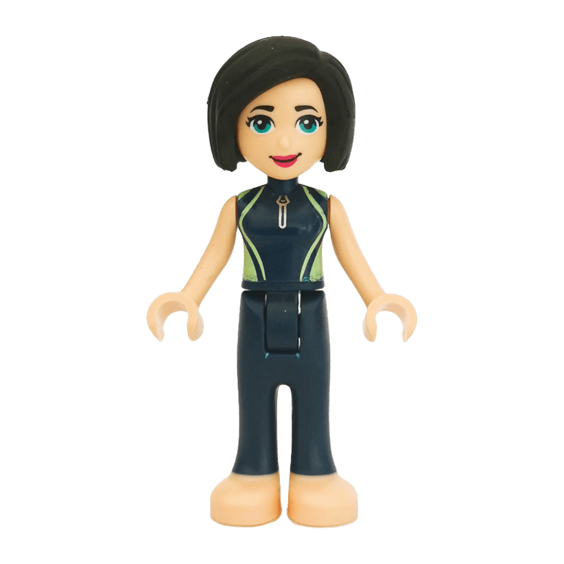 Фигурка Lego Girl Kacey Dark Blue Sand Green Wetsuit Friends frnd322 Б/У - Retromagaz