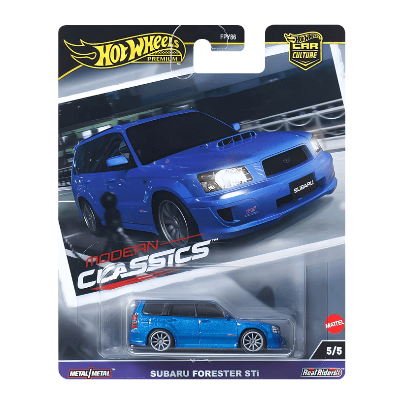 Машинка Premium Hot Wheels Subaru Forester STi Modern Classics 1:64 HRV74 Blue - Retromagaz