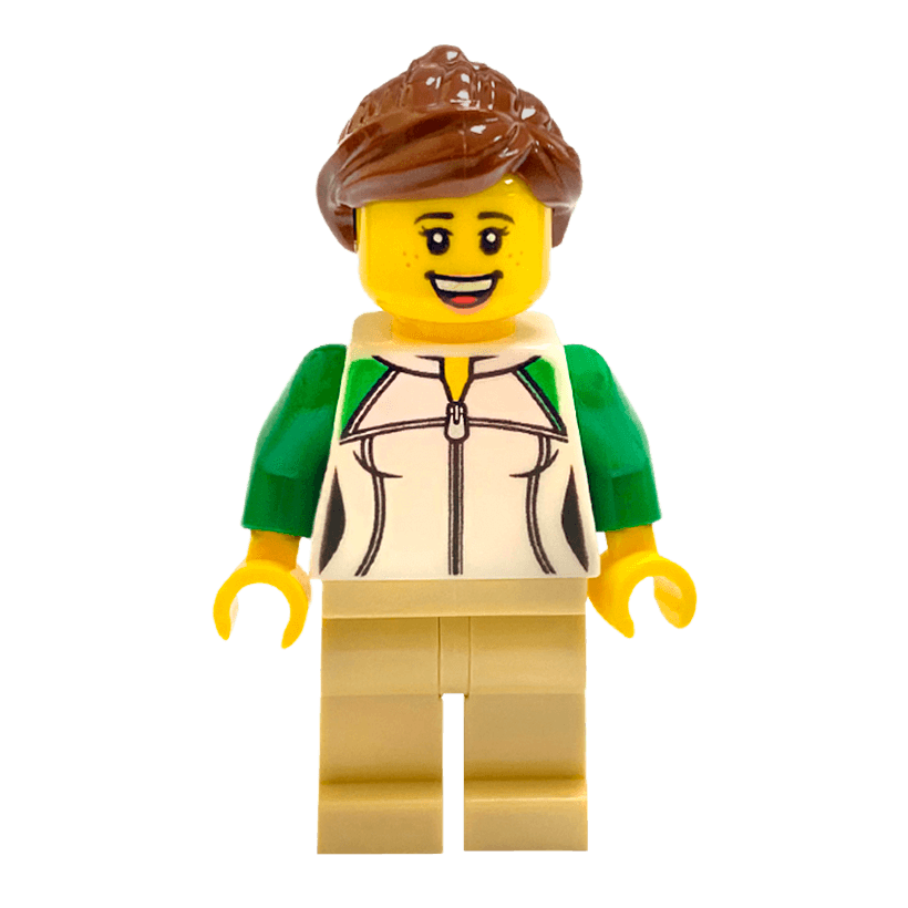 Фигурка Lego People 973pb2607 Female Outline Sweatshirt with Zipper City trn250 Б/У - Retromagaz