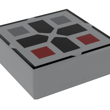 Плитка 4шт Lego Декоративна Groove with Black Cross and Dark Red and Dark Bluish Gray Buttons 1 x 1 3070bpb096 6133883 Light Bluish Grey Б/У - Retromagaz