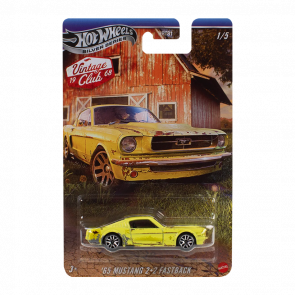 Тематична Машинка Hot Wheels '65 Mustang 2+2 Fastback Vintage 1:64 JKY31 Yellow - Retromagaz