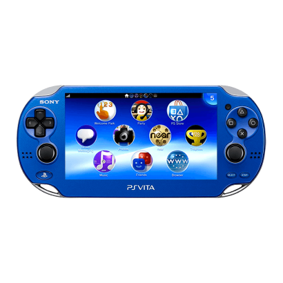 Консоль Sony PlayStation Vita Модифікована 64GB Blue + 5 Вбудованих Ігор Б/У Нормальний - Retromagaz