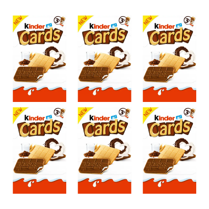 Набір Печиво 6шт Kinder Cards 3 Pieces 77g - Retromagaz