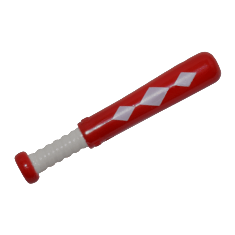 Спорт Lego Baseball Bat 4L with White Grip Handle and 3 White Diamonds Pattern 93220pb02 6177428 Red Б/У - Retromagaz