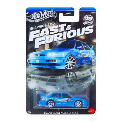 Тематическая Машинка Hot Wheels Volkswagen Jetta MK3 Fast & Furious 1:64 JBY46 Blue - Retromagaz