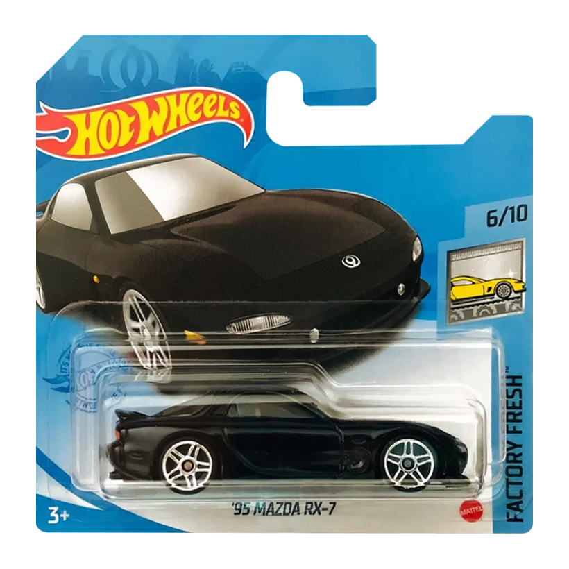 Машинка Базова Hot Wheels '95 Mazda RX-7 Factory Fresh 1:64 GRY28 Black - Retromagaz