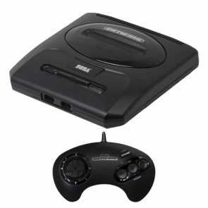Набор Консоль Sega Mega Drive 2 MK-1631 USA Black Б/У  + Геймпад Проводной Genesis