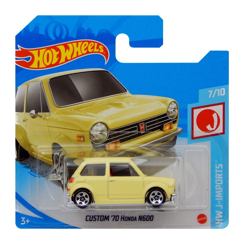 Машинка Базовая Hot Wheels Custom '70 Honda N600 J-Imports 1:64 GRX33 Yellow - Retromagaz