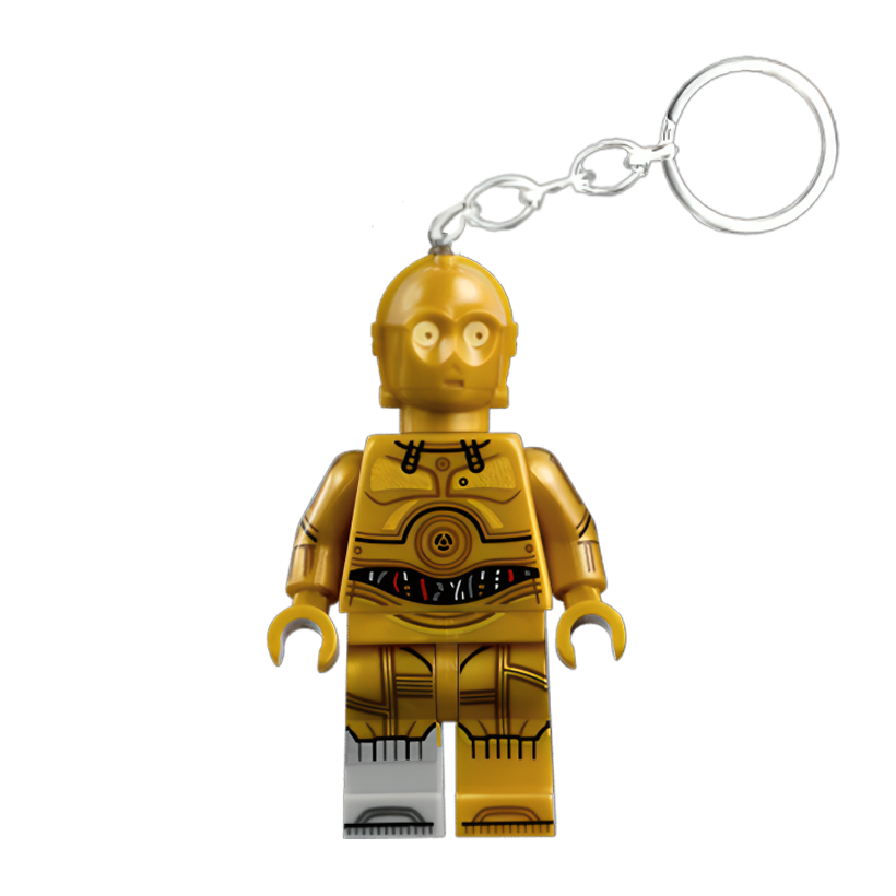 Брелок Lego C-3PO (Molded Light Bluish Gray Lower Leg) Star Wars 854313 Новый - Retromagaz