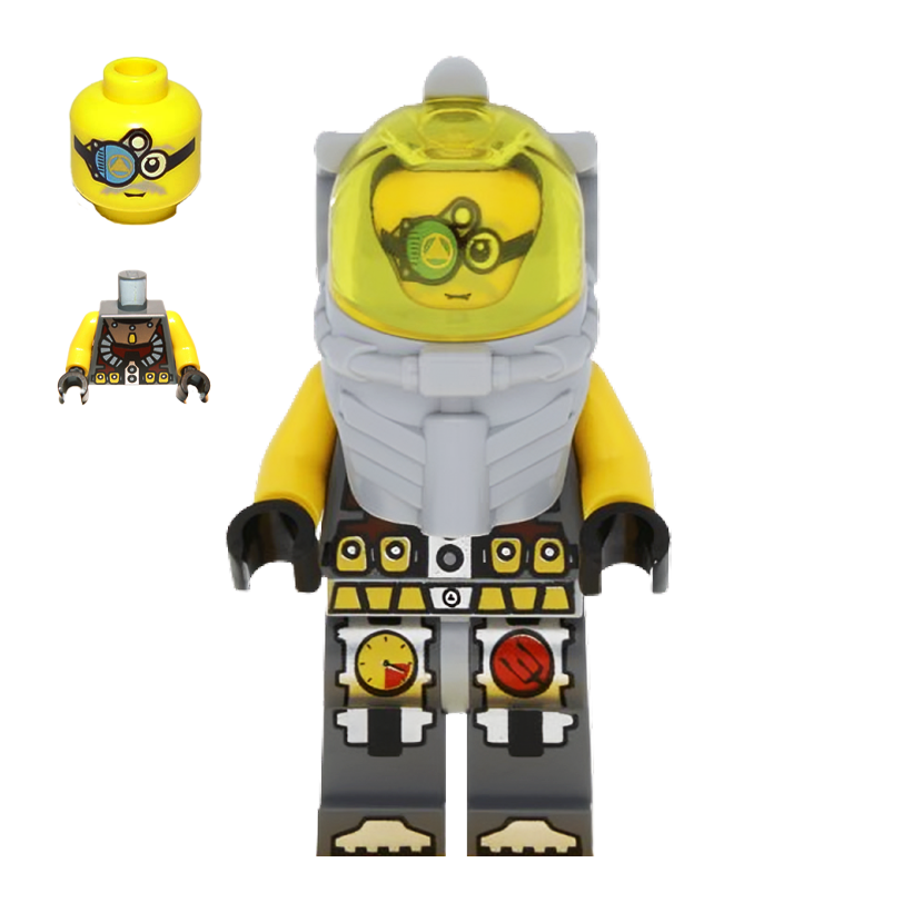Фігурка Lego Atlantis 973pb0799 Diver 7 Brains Adventure atl023 2 Б/У - Retromagaz