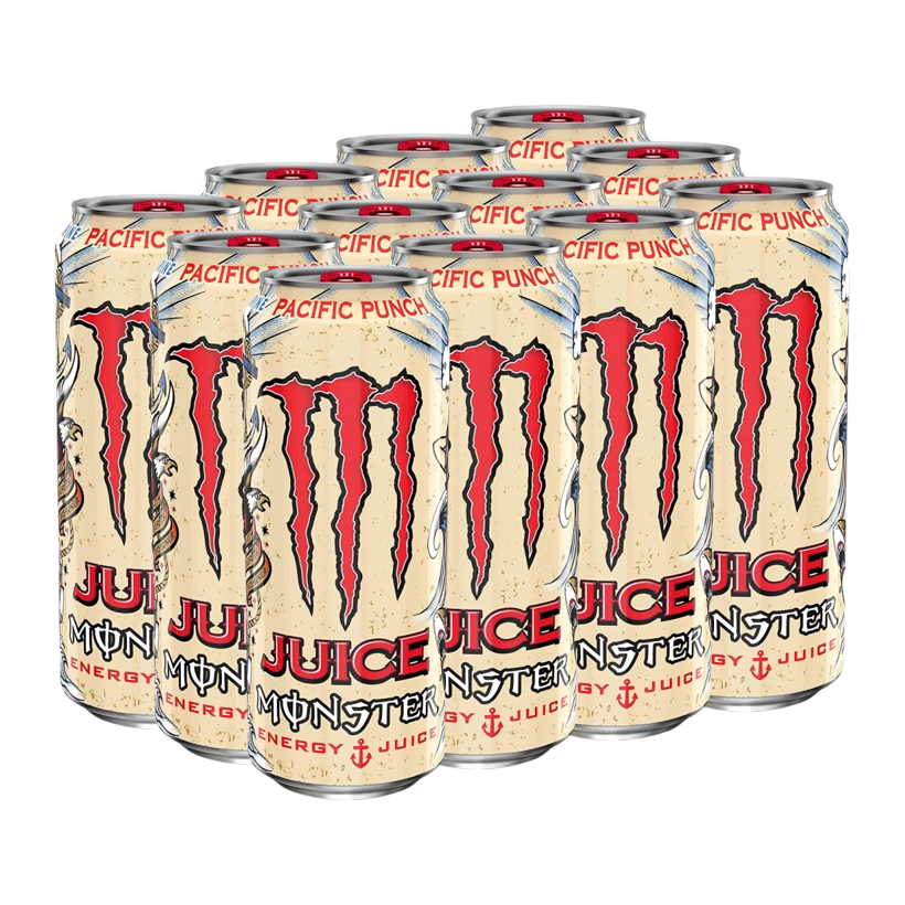 Набор Напиток Энергетический 12шт Monster Energy Pacific Punch 500ml - Retromagaz