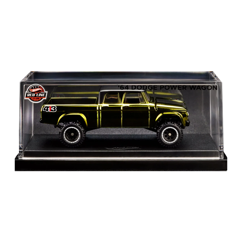 Машинка Premium Hot Wheels 1964 Dodge Power Wagon Red Line Club RLC 1:64 HWF09 Olive Green - Retromagaz